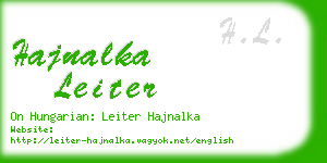 hajnalka leiter business card